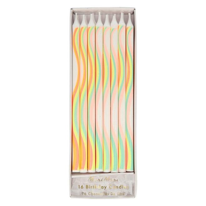 Meri Meri Rainbow Pattern Candles