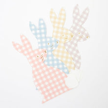 Load image into Gallery viewer, Meri Meri Gingham Bunny Napkins (set of 16)
