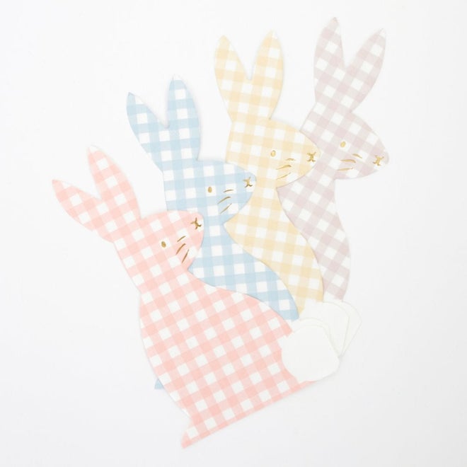 Meri Meri Gingham Bunny Napkins (set of 16)
