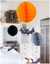 Load image into Gallery viewer, Halloween Honey Comb Bat Decor
