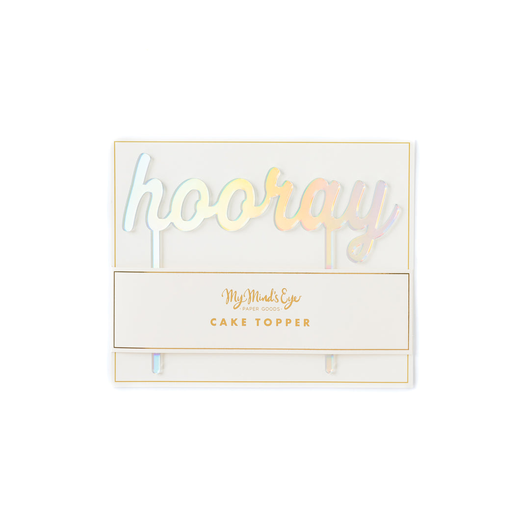 Hooray Cake Topper