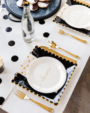 Load image into Gallery viewer, Cream with Black Dots Table Runner
