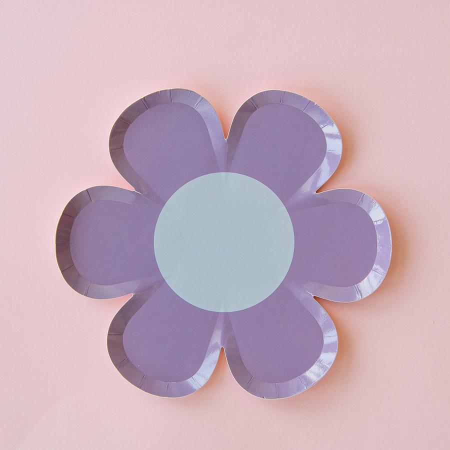 Rainbow Bloom Daisy Side Plate Purple