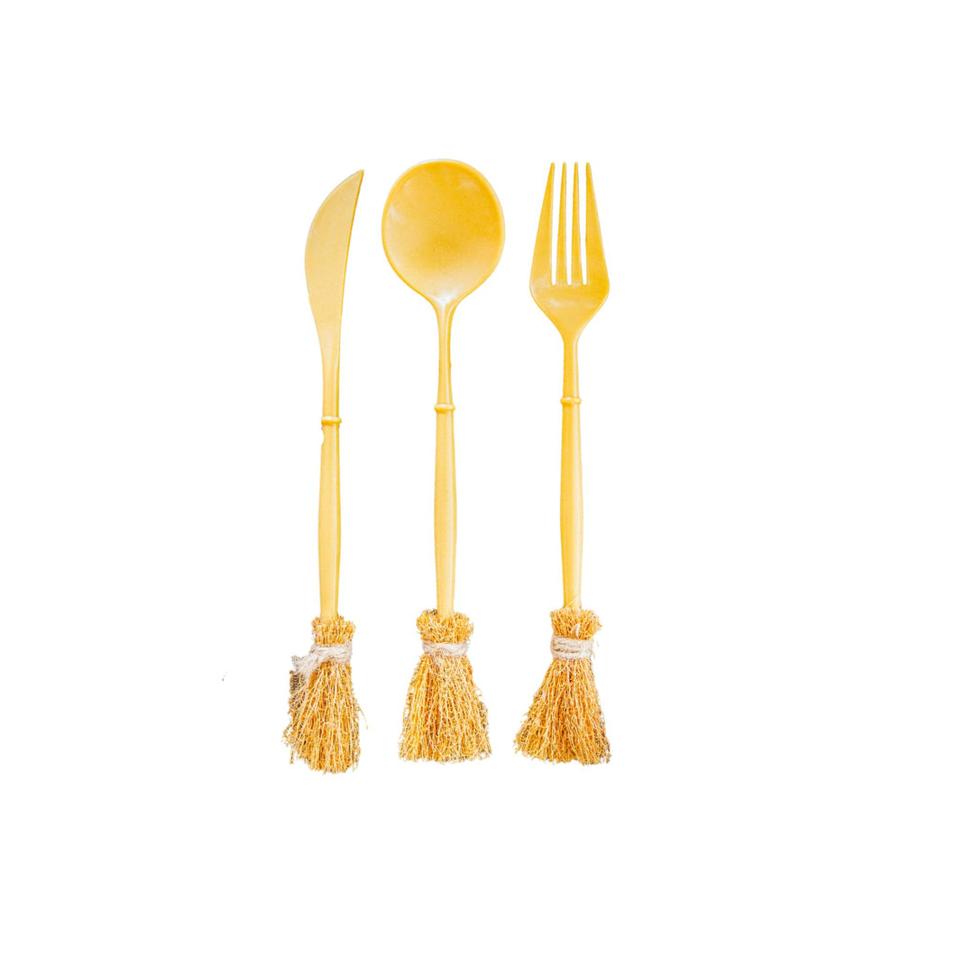 Halloween Witch's Broom Cutlery