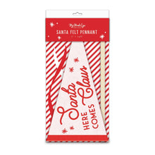 Load image into Gallery viewer, Whimsy Santa Felt Pennant Banner
