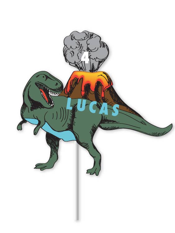 Dinosaur Party - Custom Cake Topper