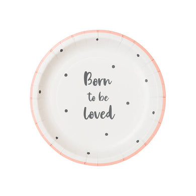 Born To Be Loved Pink Plates - Lemonade Party Box