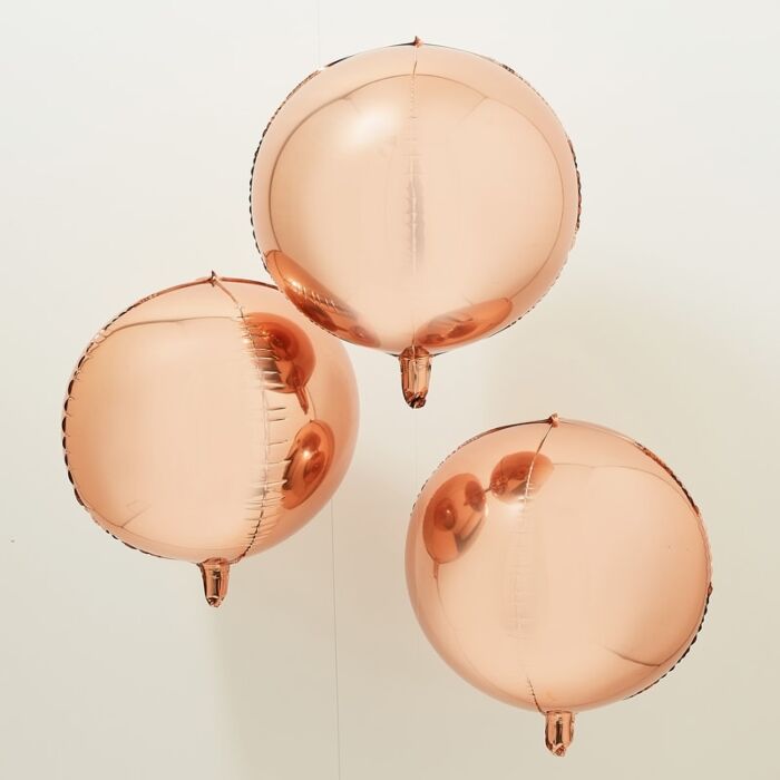 Rose Gold Orb Balloons - Lemonade Party Box