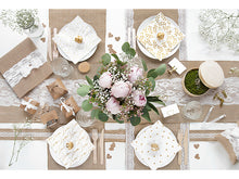 Load image into Gallery viewer, Beautiful Lace and Jute Table Runner
