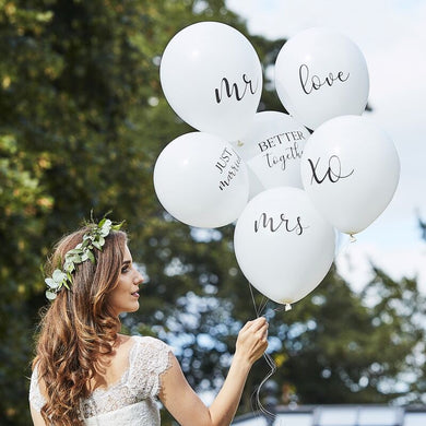 White Wedding Balloons Bundle - Lemonade Party Box