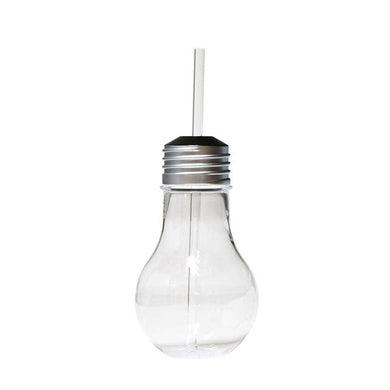 15 oz Light Bulb Cup With Straw - Silver - Lemonade Party Box