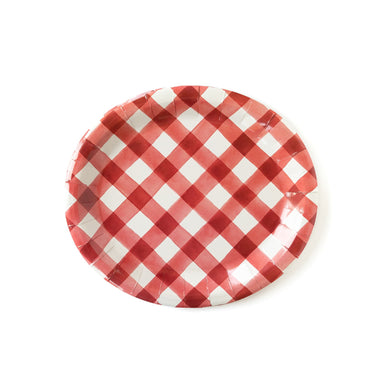 Oval Red Buffalo Check Platter Plates - Lemonade Party Box