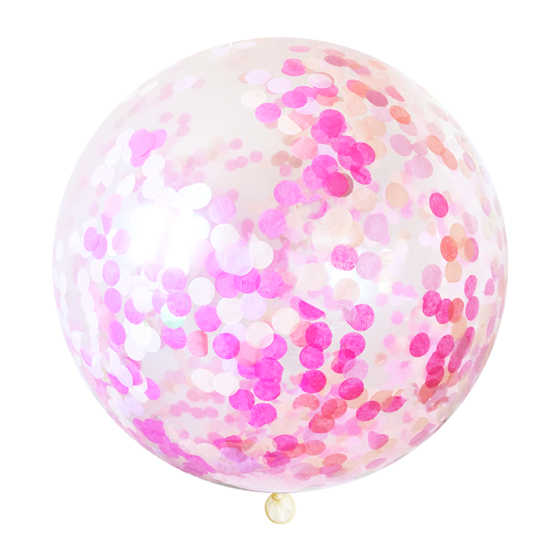 Jumbo Confetti Balloon - Pink Party