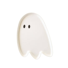 Load image into Gallery viewer, Halloween Hey Pumpkin Ghost Shaped Reusable Bamboo Tray
