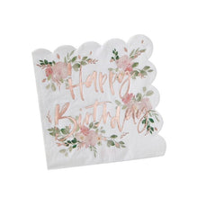 Load image into Gallery viewer, Floral Happy Birthday Napkins (new)
