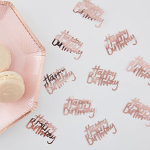 Load image into Gallery viewer, Table Confetti - Rose Gold &#39;Happy Birthday&#39;
