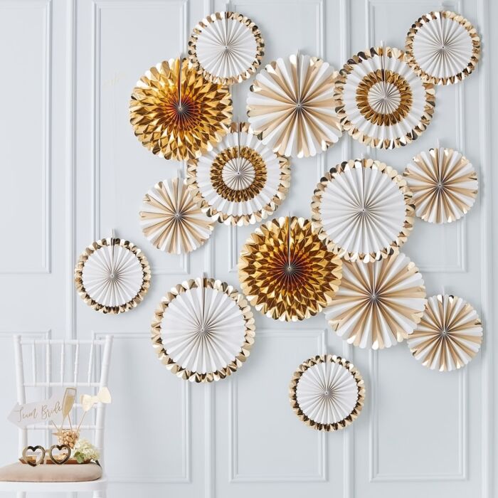 Gold Paper Fan - Decor Backdrop