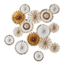 Load image into Gallery viewer, Gold Paper Fan - Decor Backdrop
