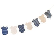 Load image into Gallery viewer, Gold Foiled Pink &amp; Navy Baby Grow Baby Shower Banner (one item)
