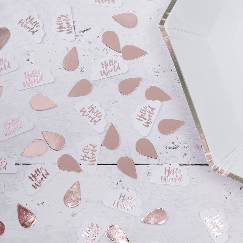Table Confetti - Rose Gold and Clouds - Lemonade Party Box