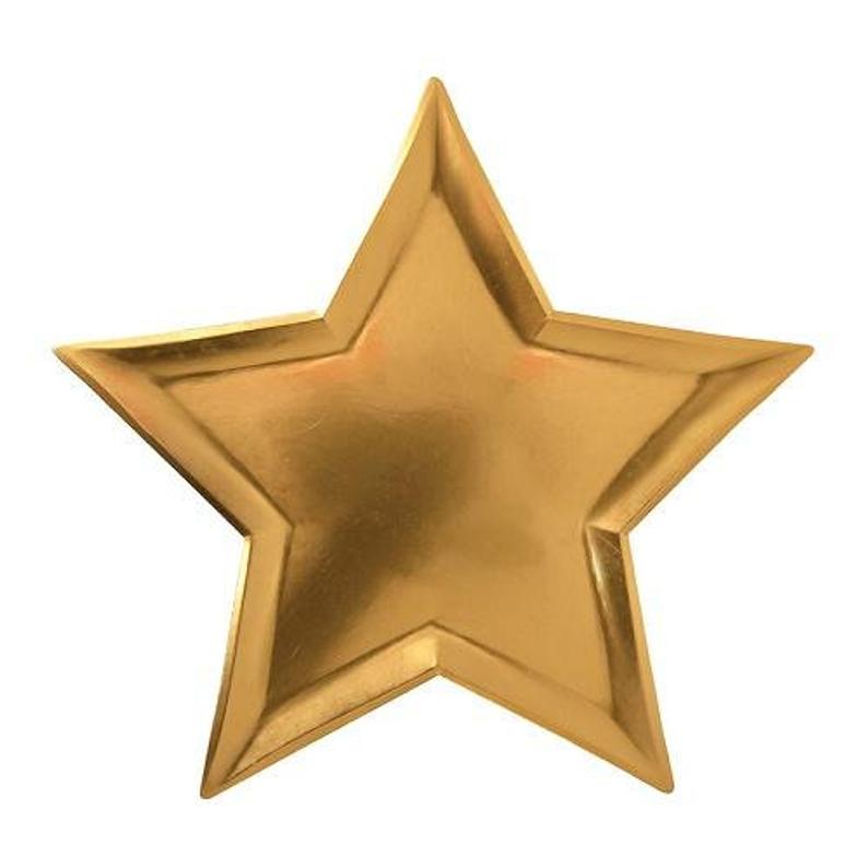 Meri Meri Gold Foil Star Plates