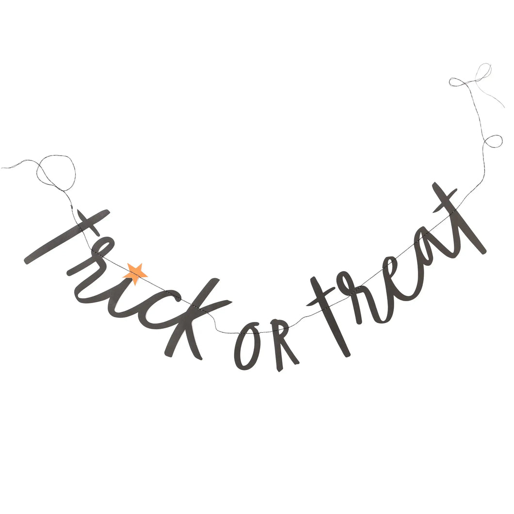 Halloween Trick or Treat Word Banner