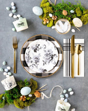 Load image into Gallery viewer, Black Floral 7” Dessert Plate - Lemonade Party Box
