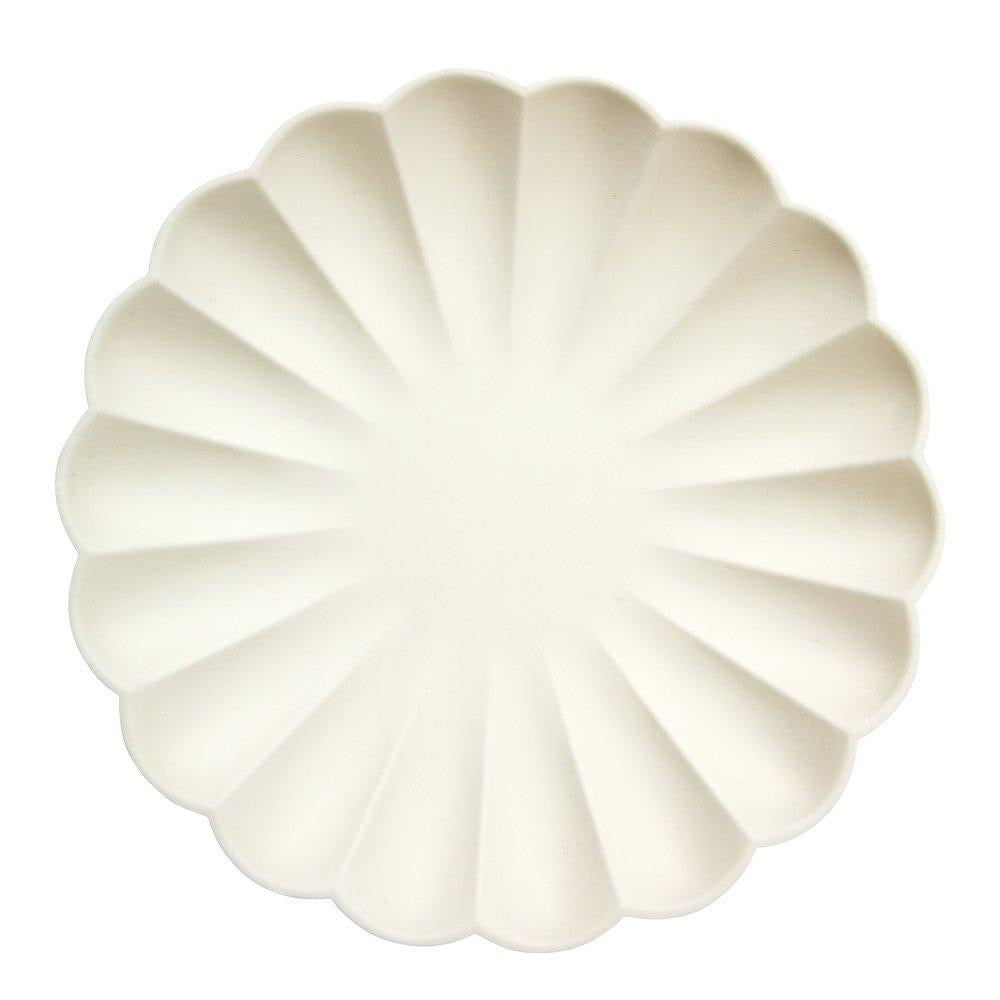 Meri Meri Cream Simply Eco Large Plates