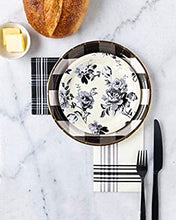 Load image into Gallery viewer, Black Floral 7” Dessert Plate - Lemonade Party Box
