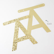 Load image into Gallery viewer, Meri Meri Write Anything Gold Glitter Letter Garland Kit
