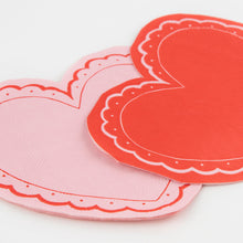 Load image into Gallery viewer, Meri Meri Lacy Heart Large Napkins
