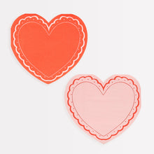 Load image into Gallery viewer, Meri Meri Lacy Heart Small Napkins
