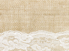 Load image into Gallery viewer, Beautiful Lace and Jute Table Runner
