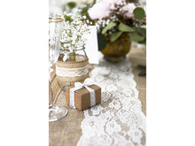 Load image into Gallery viewer, Beautiful Lace and Jute Table Runner
