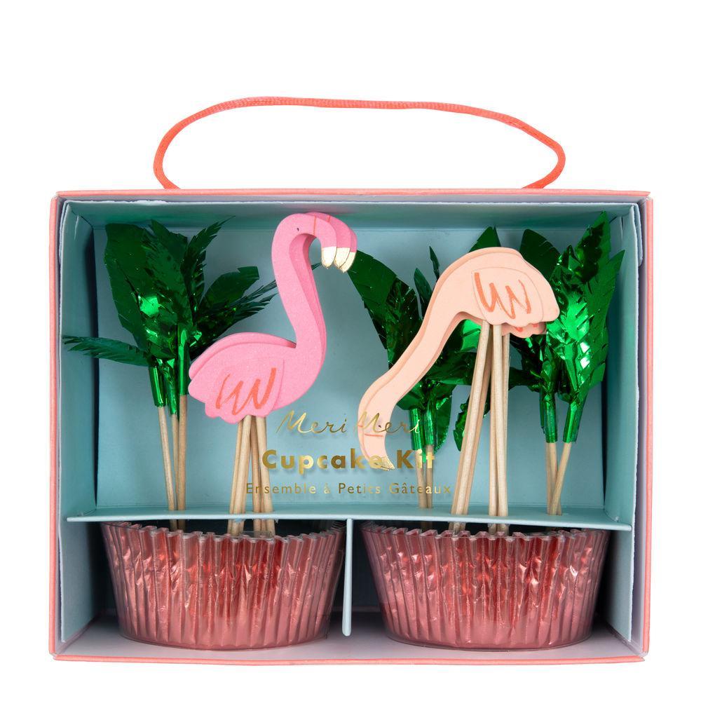 Meri Meri Neon Flamingo Cupcake Kit - Lemonade Party Box